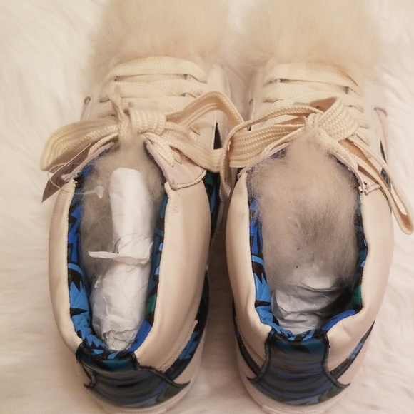 Nwt Coach Shearling Pointed Toe High Top Sneakers - Picture 5 of 8